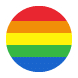 The lgbt flag in a circle does not directly relate to fertility treatment or in vitro fertilization (IVF).