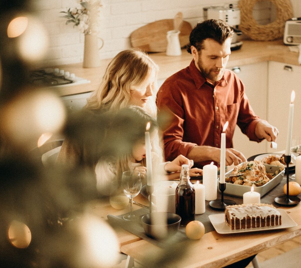 couple at dinner table